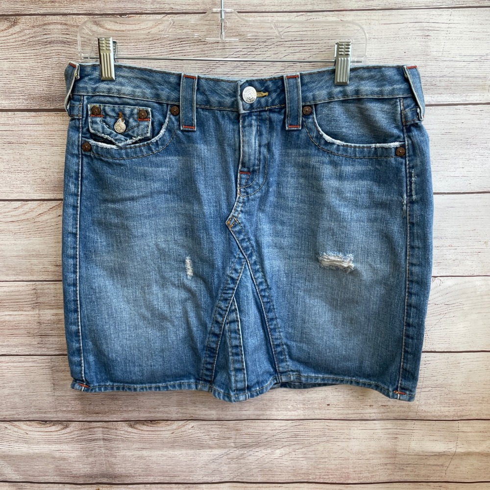 TRUE RELIGION JOEY JEAN MINI SKIRT